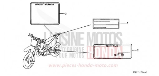 CAUTION LABEL CR250R7 de 2007